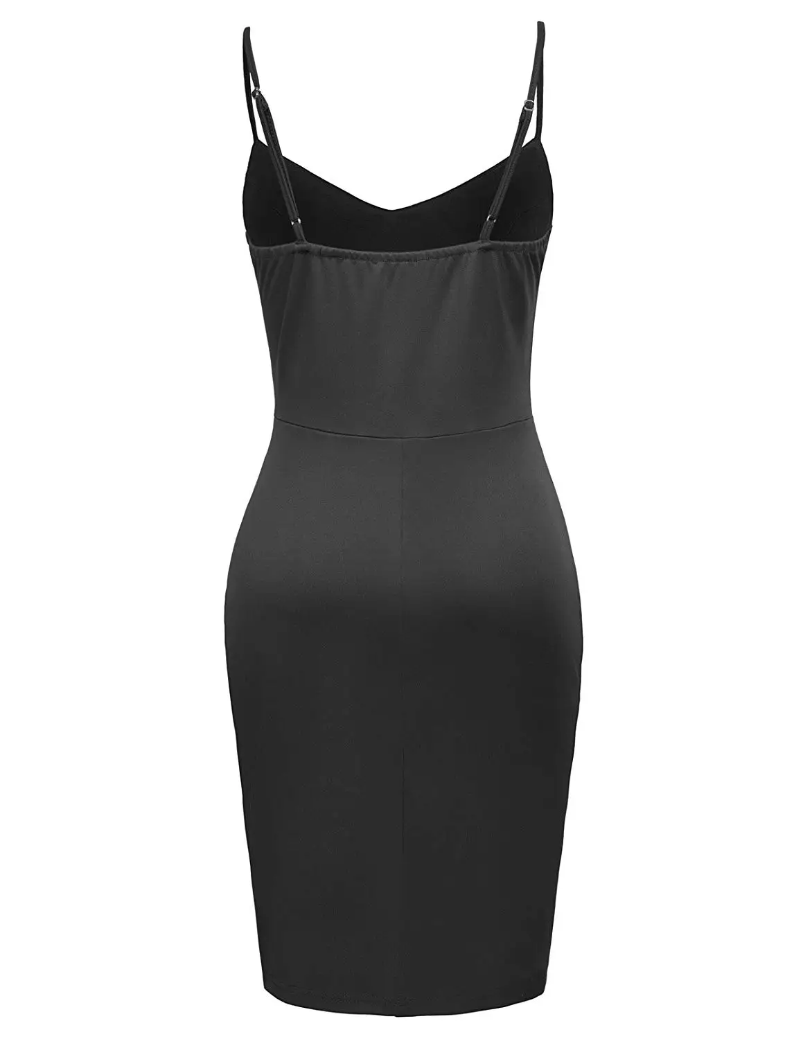 2018 Women Sexy Adjustable Spaghetti Straps Front Slit Bodycon Dress huodong