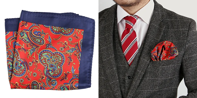 Роскошные 32x32 см мужские Пейсли Цветочные горошек карманные квадратные носовые платки полотенце для сундуков большой размер платок для