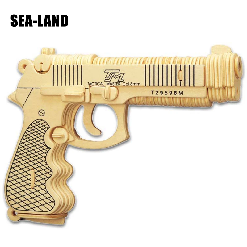 

Puzzles For Adult Children 3D Wooden Toy Military Pistol Series Model 106 Pcs 3D Wood Educational Toy Gifts Children Iq Puzzle