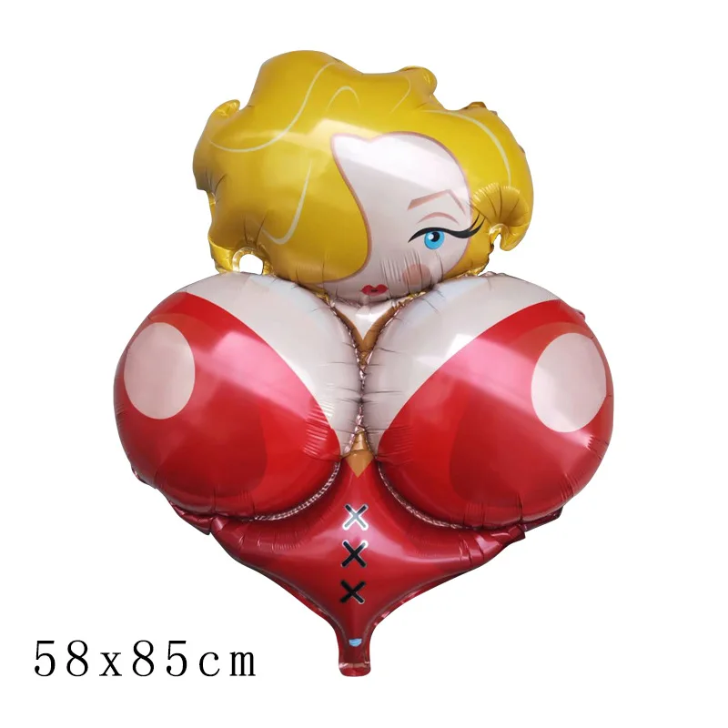 Сексуальная девушка грудь надувной пенис грудь шар девичник вечерние украшения воздушный шарик Вилли курица ночь для взрослых - Цвет: Big Boobs