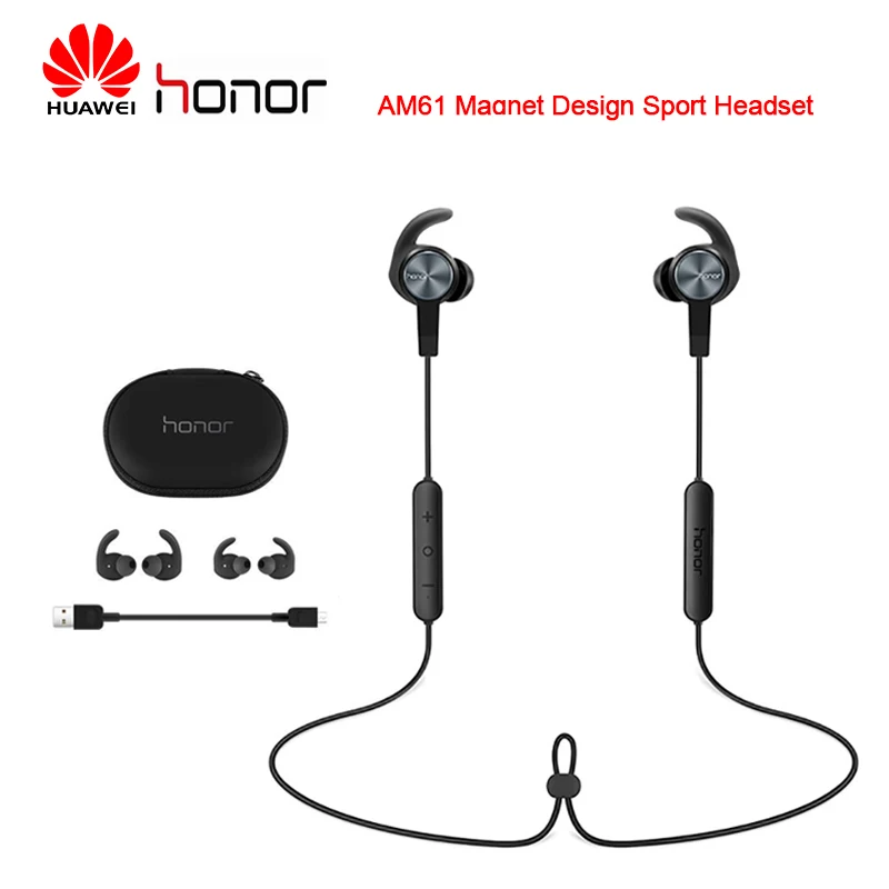 Huawei Профессиональный Honor xSport AM61, оригинальные наушники, Bluetooth, беспроводной магнит, дизайн, наушники-вкладыши, стиль, гарнитура для Android, Xiaomi