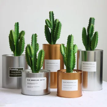 

Plastic Cactus Artificial Succulent Green Fake Plant Indoor Office Room Table Decoration Supplies Desert Garden DIY Decor A11332