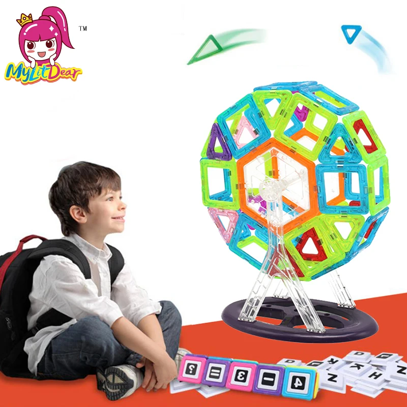 46pcs Big Size Magnetic Building Blocks Ferris Whe...