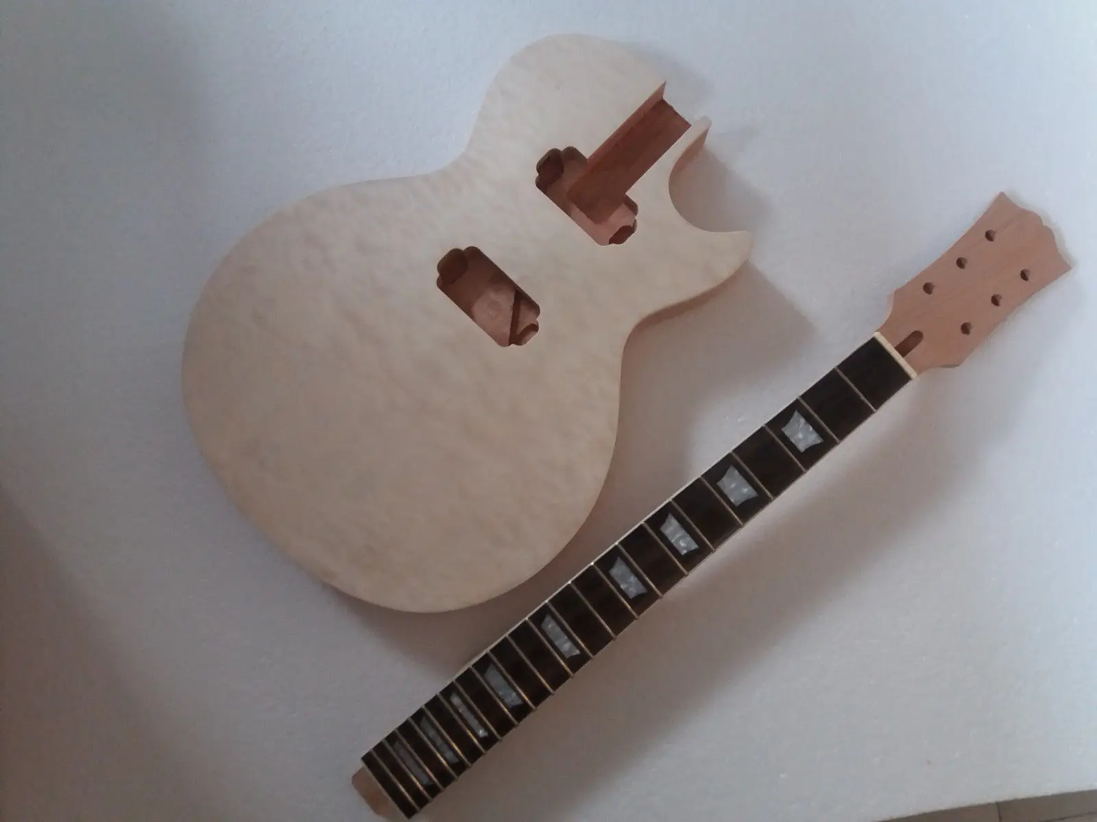 Unfinished Guitar Neck And Body For LP Replacement 22 Fret On