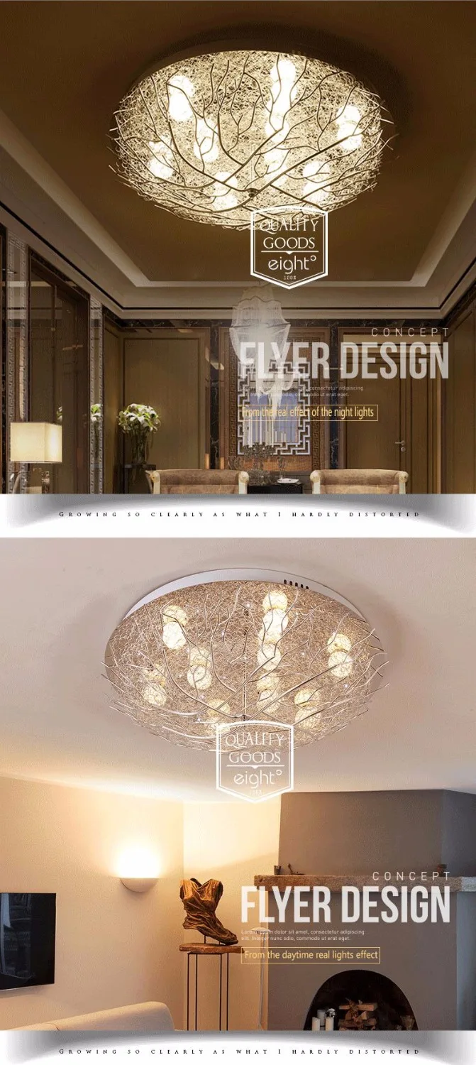 Luzes de Teto Quarto dos Miúdos Modernas Iluminação Casa Luminárias Sala Estar Lâmpadas Ninho Pássaro Teto Led 8 luminárias sala estar lâmpadas ninho pássaro quarto dos miúdos iluminação teto