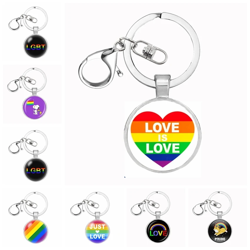 Lgbt Pride подвеска в подарок для лесбиянок брелок ключей радуга гей ключей|Брелоки| |