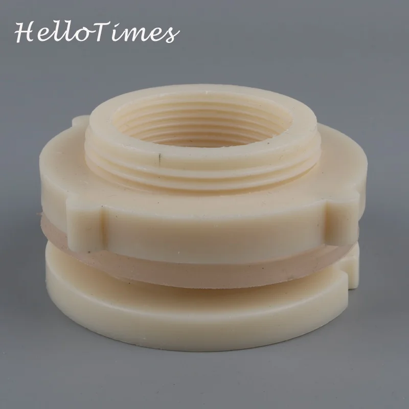 

1pc 1-1/2 inch fish tank Bulkhead Pipe Joints ABS 1.5" thread aquarium bucket water inlet outlet connector water tank drainage