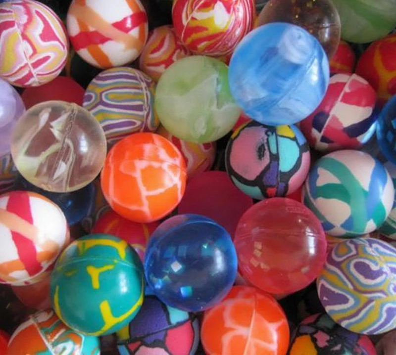 50pcs Rubber Super Bouncy Jumping Ball Colorful Educational