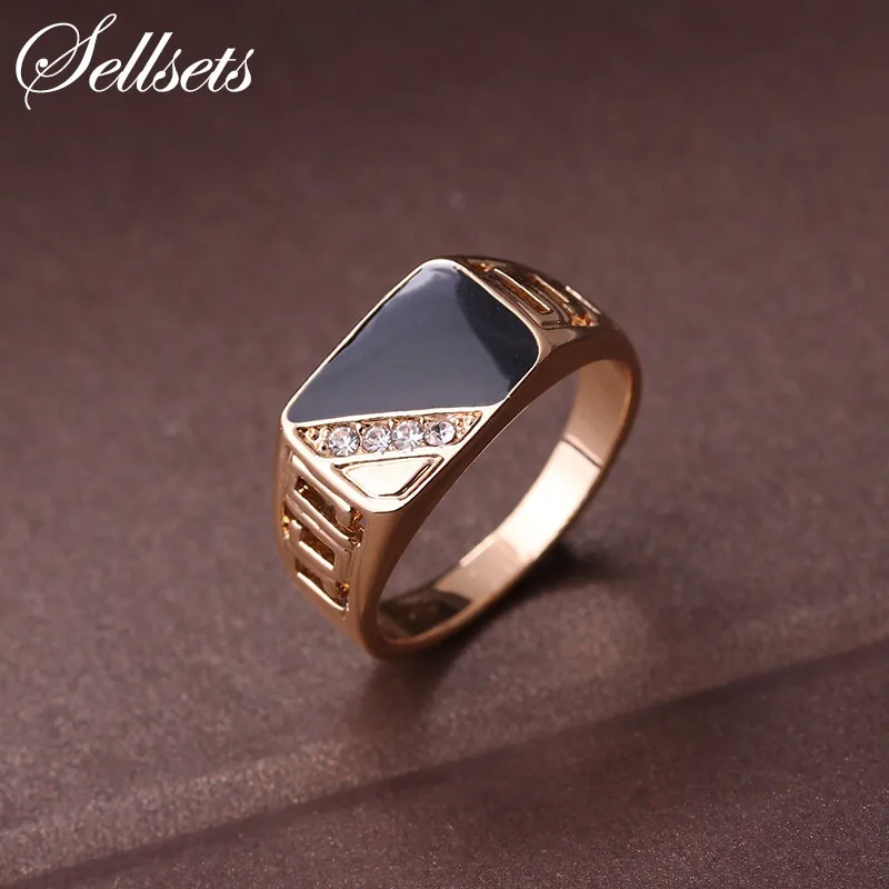 Sellsets Модные мужские ювелирные изделия Классические Золотые стразы свадебное