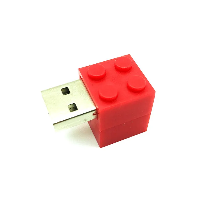 pendrive cartoon building blocks usb 2.0 usb flash drive silicone pen drive 4gb 8gb 16gb 32gb 64gb children toy memory flash 