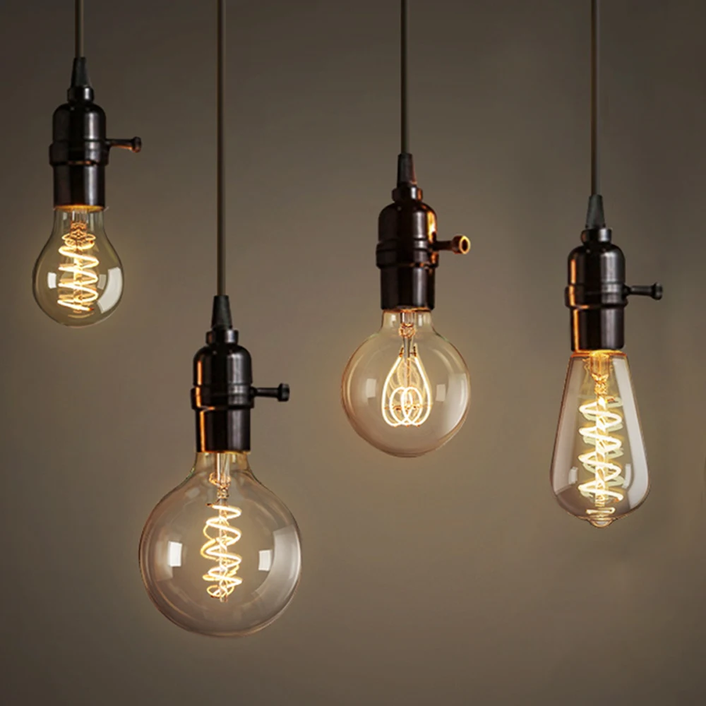 

Ampoule LED E27 Retro Filament Edison Incandescent Bulbs 3W 85-265V A60 ST64 G80 G95 Vintage Antique Edison Bombillas Lampada