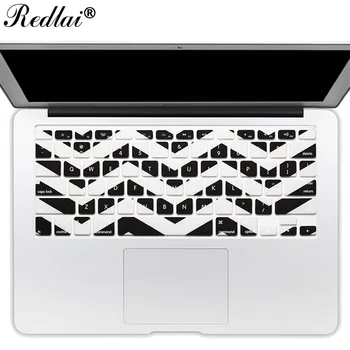 

Wave Pattern US English Keyboard Cover Skin For Macbook Air 13 keyboard film Cover For Apple Macbook Pro 13 15 Inch Retina