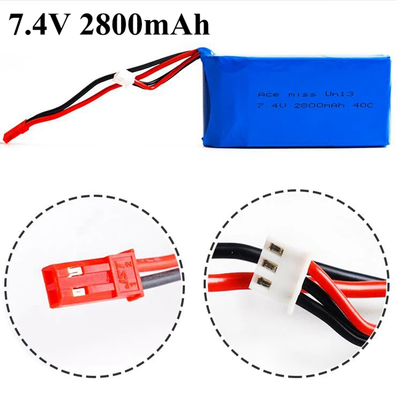 7.4V 2800mAh Lipo Battery 2S 40C discharge For Remote Control Boat