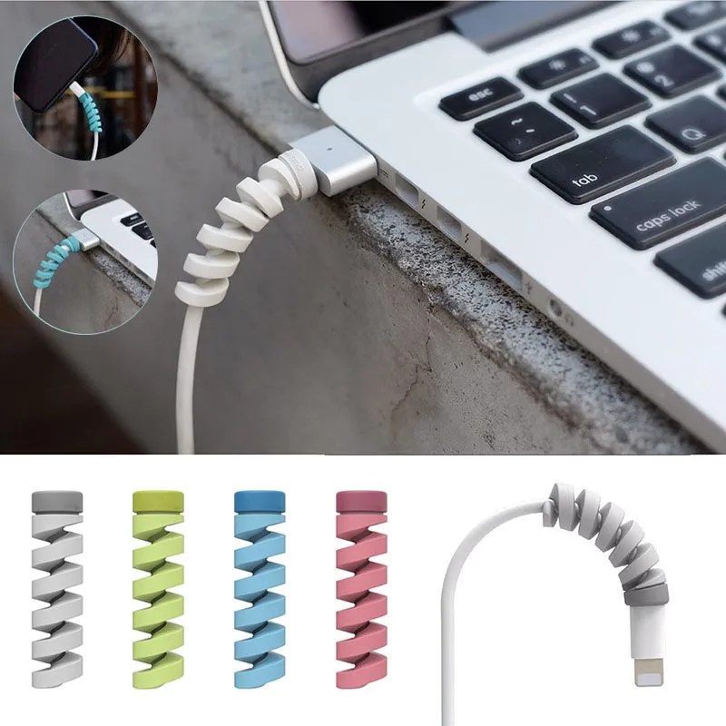 

HOT 4Pcs Cable Winder Biter Protector Saver Cover USB Charger Cables Holder Cord Accessories Drop shipping