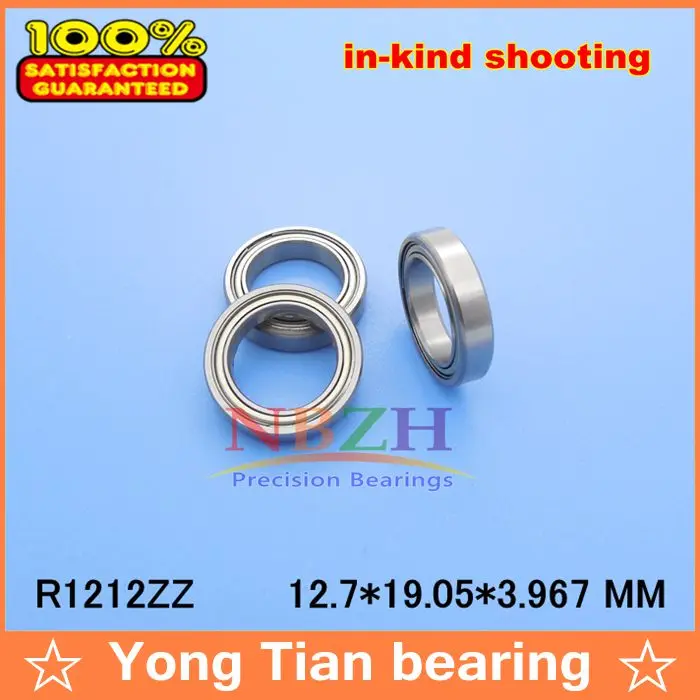 

10pcs High quality ABEC-5 Z2V2 R1212ZZ 1/2"x 3/4"x 5/32" inch 12.7*19.05*3.967 mm mini shielded ball bearing