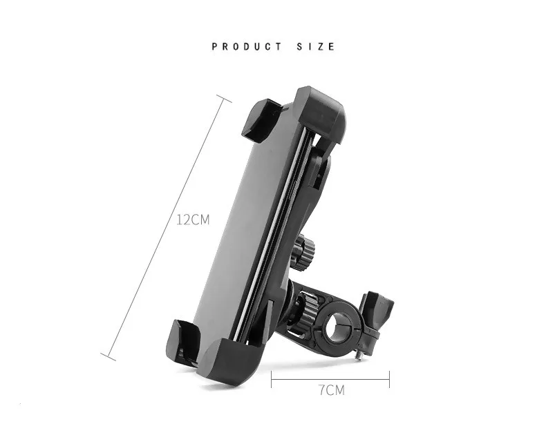 Держатель для мобильного телефона для мотоцикла, мотоцикла, скутера, велосипеда, электровелосипеда, ударопрочный, стабильная навигация, черный кронштейн, ручка, зеркальное сиденье