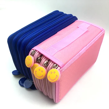 

NEW Korean Brush Pen Curtain Girls Pencil Case Kawaii Expression Large Capacity School Stationery Penalty Affordable
