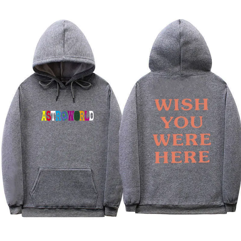 Модные толстовки для женщин Astroworld WISH YOU WERE HERE толстовка с капюшоном уличная