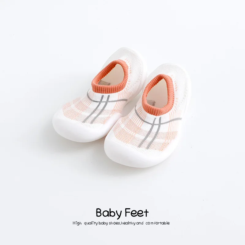 Celveroso/ г. Новые носки для мальчиков и девочек Нескользящие Детские носки с резиновой подошвой, обувь для детей ясельного возраста сетчатые носки обувь с мягкой подошвой - Цвет: Белый