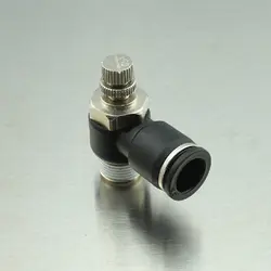 2 шт. воздушный Угол управления потоком клапан труба OD 3/8 X NPT 1/8 "1/4" 3/8 "1/2" Пневматический толкатель в фитинге