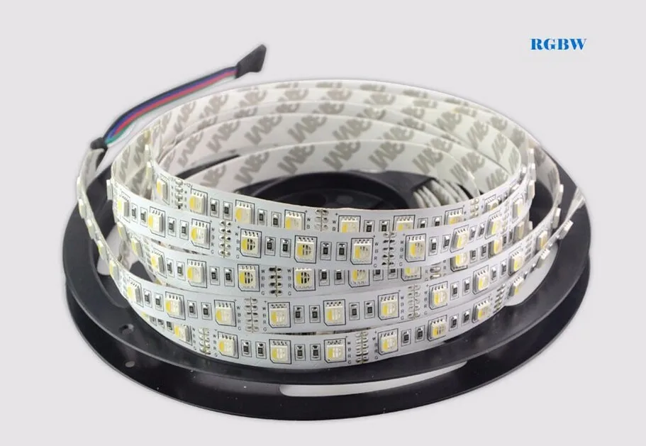 RGBW светодиодный светильник SMD 5050 RGBW 5 м 4 цвета в 1 Rgbw Led DC12V 10 мм PCB RGB+ белый/теплый белый/черный PCB IP30