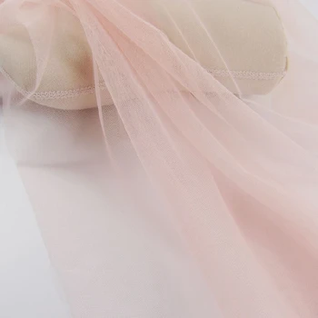 

5 meters 155cm 61" width pink micro-hard mesh tulle fabric girl princess skirt wedding dress clothes materials LX114