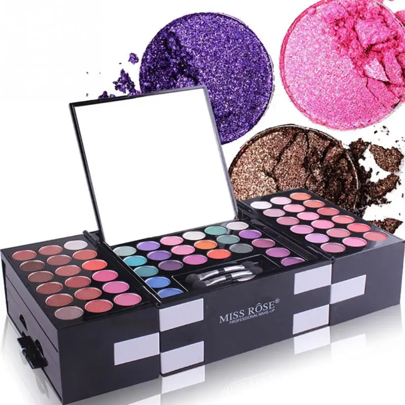 Цена Новый набор инструментов для макияжа MISS ROSE 142 color Eyeshadow Palette 3 color Blusher 3 color Brow Powder Cosmetics Kit Professional #2