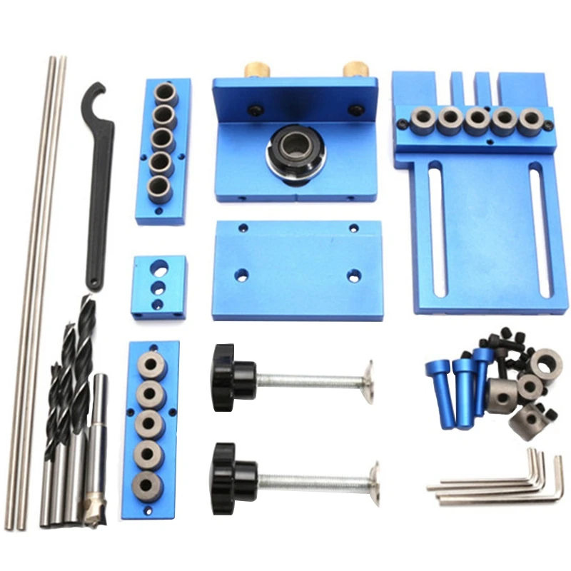 

HHO-Fengsen Aluminum Alloy Jig Dowelling Jig Set Wood Dowel Drilling Position Jig Wood Working Tool Ht1705