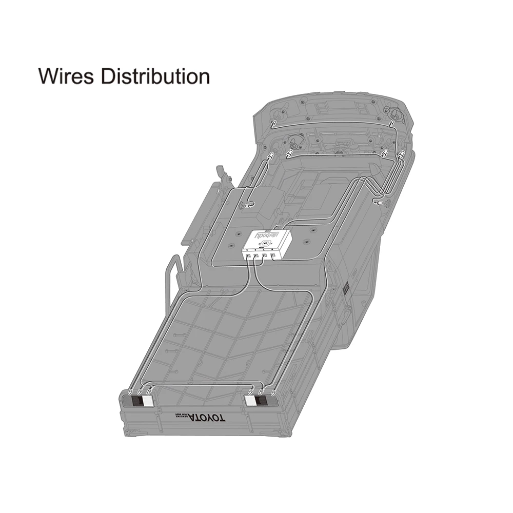 LED Light Lamp Set with Control Box 14 LEDS White Red Yellow for KB48601 RC Car 110 ToyotaLand Cruiser RC Car Truck Parts (12)