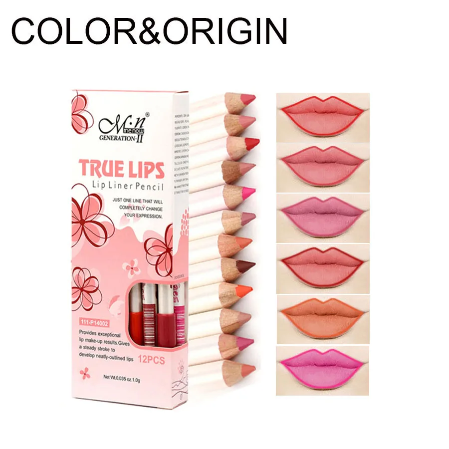 

12 Colors Multi-functional Lip Liner Pencil Professional Makeup Lipstick Lipliner For Lip Contour Matte Cosmetics Contour Pencil