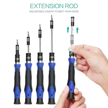 60 in 1 Professional Screwdriver Repair Tools Kit Set with 56 Flexible Shaft Extension