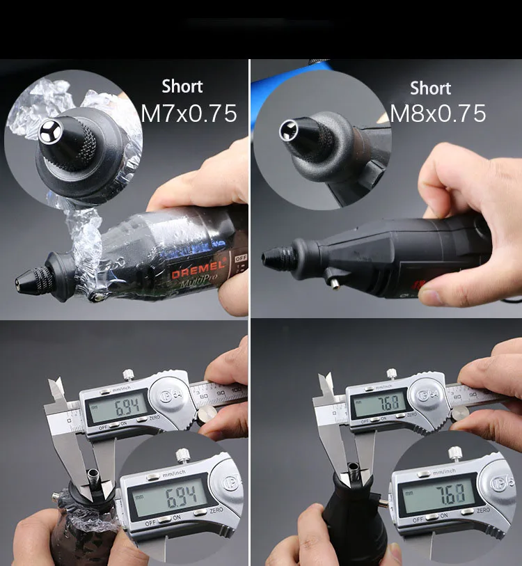 4 типа мульти патрон без ключа для вращающихся инструментов Dremel 0,3-3,2 мм сверло адаптер для патронов конвертер Универсальный мини патрон DT6