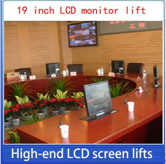 LCD TV Lifter \ hidden \ Monitor Lifts \ lift bracket \ LCD electric lift \ wireless remote control movements \ 19-inch lift