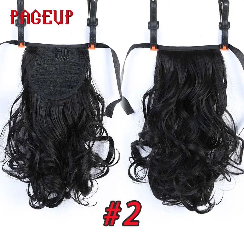 Pageup Short Curly Clip In Drawstring Ponytail Synthetic Pony Tail Hair Extensions Pure Color High Temperature Fiber (3)