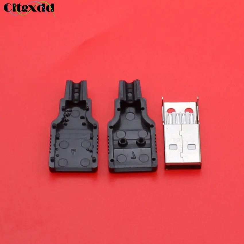 Cltgxdd 1 шт. 2 0 разъем типа B Мама + тип A папа USB 4-контактный интерфейс зарядки пайки с