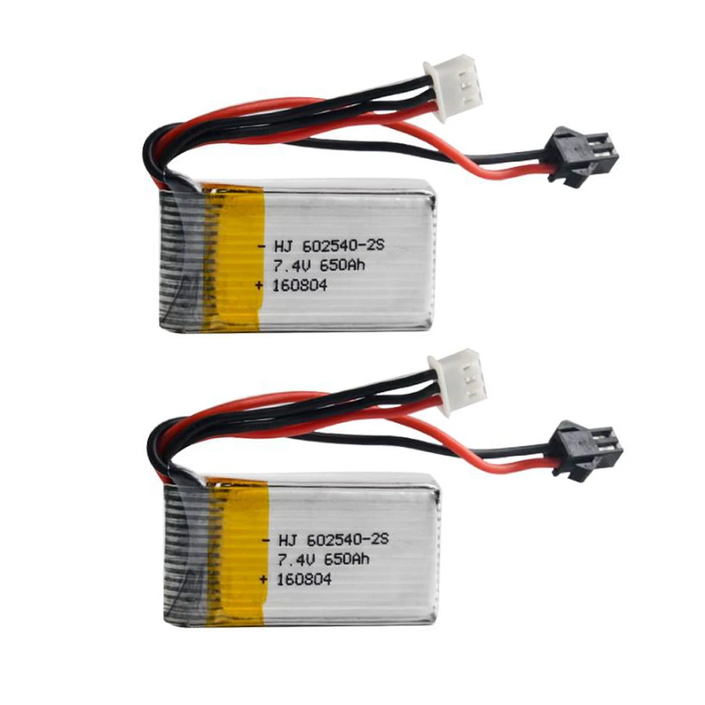 2pcs/lot HJ RC Lipo Battery 7.4V 650mAh Quadcopter Battery for F182