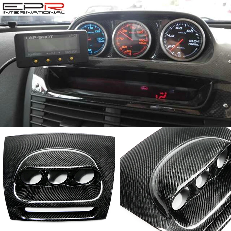 For Rx8 Dash Mount Triple Gauge Pod Rhd 60mm Carbon Fiber Black Triple