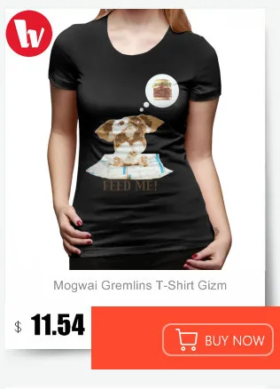 Mogwai Gremlins футболка Gizmo футболка большого размера модная женская футболка с круглым вырезом красная с коротким рукавом Хлопковая женская футболка с принтом