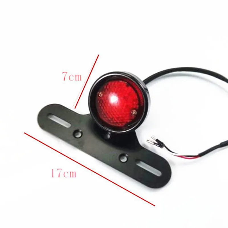 

Motorcyckle Rear LED Tail BrakeSignal Stop Light License Plate Bracket Dirt Bike Cafe Racer Old School Cruiser Chopper Touring