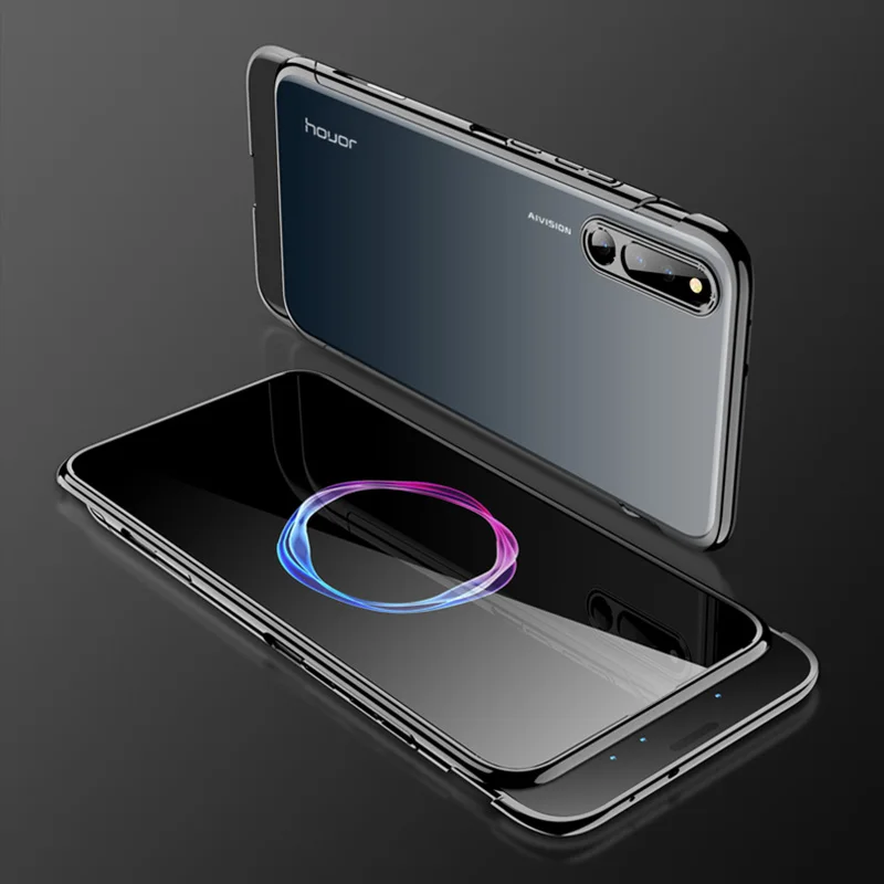 GKK чехол для Huawei Honor magic 2 Чехол Slide 2 в 1 прозрачное покрытие анти-капля жесткий чехол для Honor magic 2 Coque - Цвет: Black