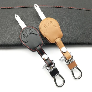 

Top layer leather Genuine Leather car key case For Nissan Juke note Cube Micra Qashqai keys protect shell car keys accessories