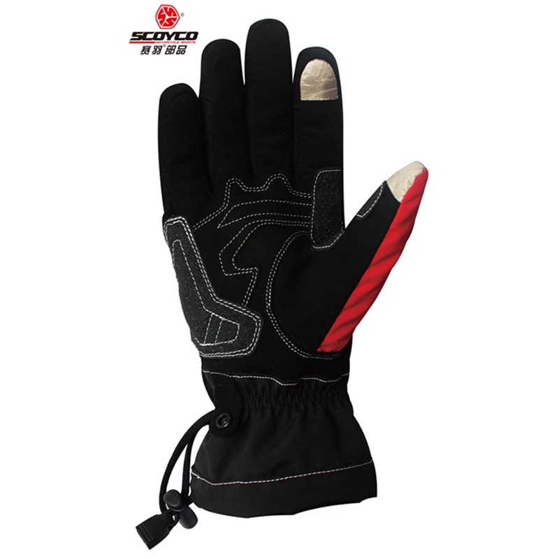 Зимние мотоциклетные перчатки Scoyco M-30 Guantes для мотокросса, спортивные теплые мужские и женские Светоотражающие теплые перчатки для езды