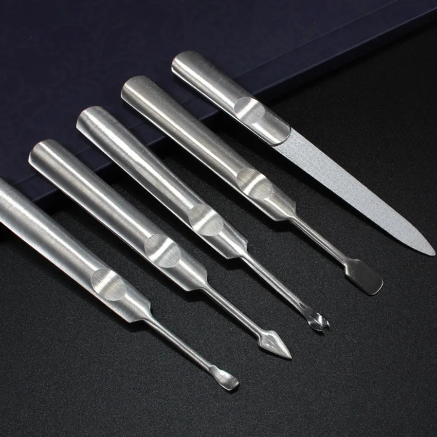 

Nail Cuticle Remover Dead Skin Pusher Trimmer Stainless Steel Nail Art Finger Manicure Pedicure Supply Tools Earpick Cleaner