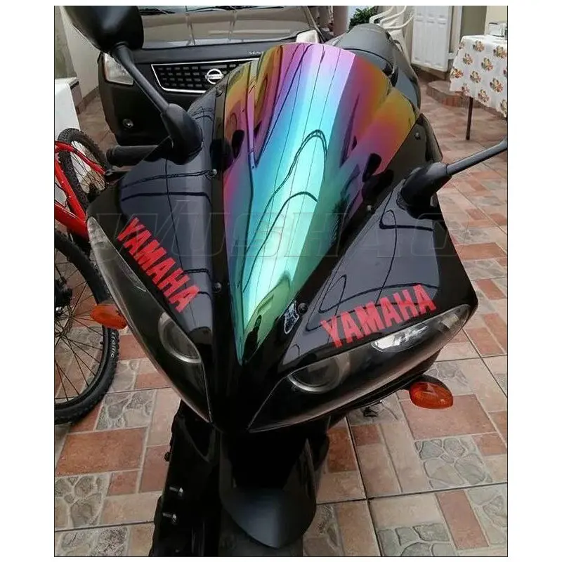 

Motorcycle Double Bubble Windshield WindScreen Screen For 2000 2001 Yamaha YZF-R1 1000 YZF R1 Black Clear Iridium