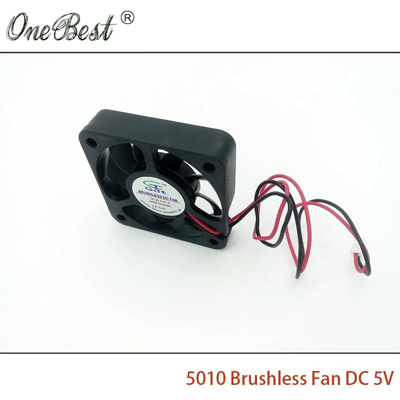5010 бесщеточный вентилятор DC 5V 0.14A 50X50X10mm PH2.0 2Pin маленький источник питания 5 см 50 мм