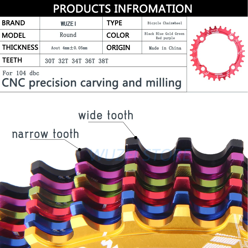 Prowheel 104 BCD mtb шатун со звездочками для велосипеда пластины 170 ...