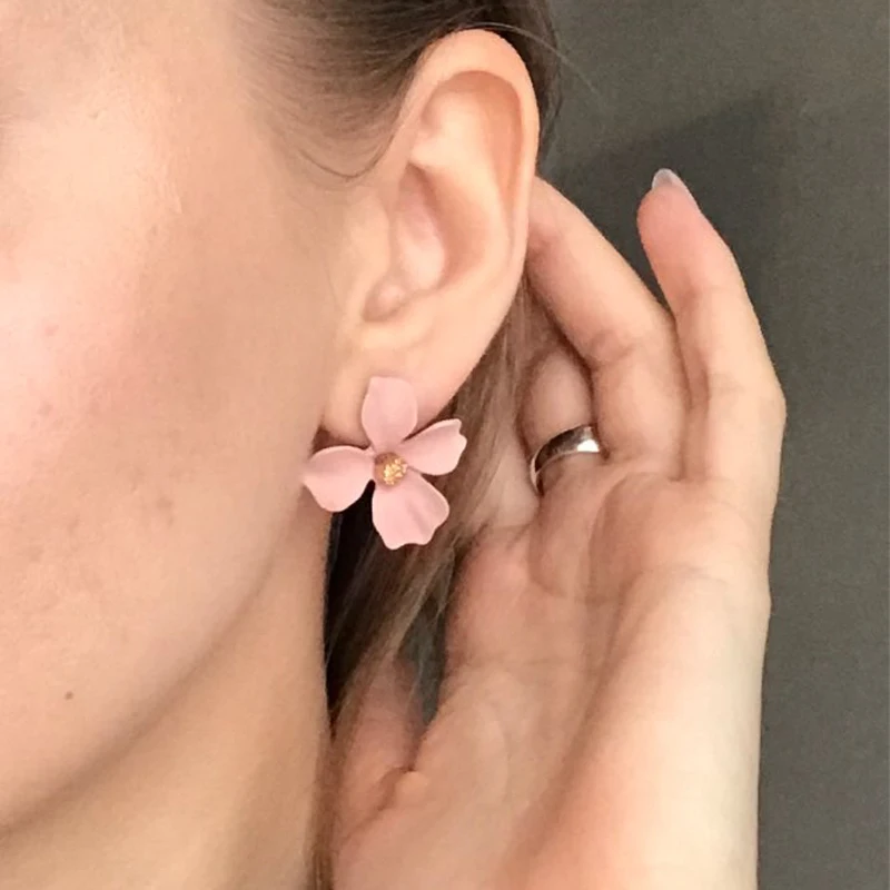 

Tocona Geometric Colorful Petal Stud Earrings for Women Flower Studs Earring Statement Jewelry Gift 4795
