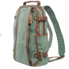 2016 Fashion bag laptop canvas bags messenger bag non-woven + crazy horse leather pack bag