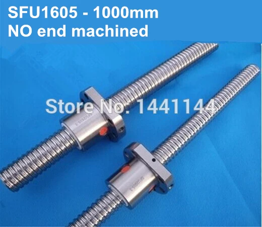 SFU1605 - 1000mm Ballscrew with ball screw nut for CNC part without end machined SFU1605 - 1000mm Ballscrew with ball screw nut for CNC part without end machined