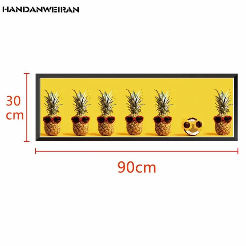 

1 PCS Funny Pineapple Wall Stickers For Living Room Home Decor 30*90CM HANDANWEIRAN